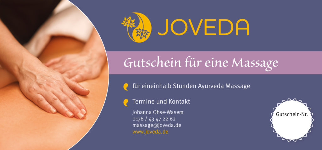 Berlin Massage Gutschein Ayurveda